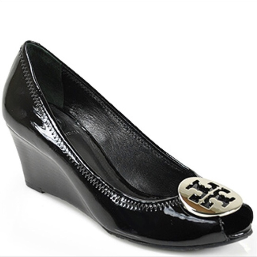 Tory Burch Patent Leather Wedges